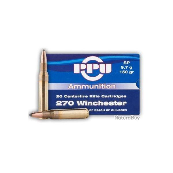 40 Cartouches Partizan PPU Cal. 270 Winchester 150GR SP