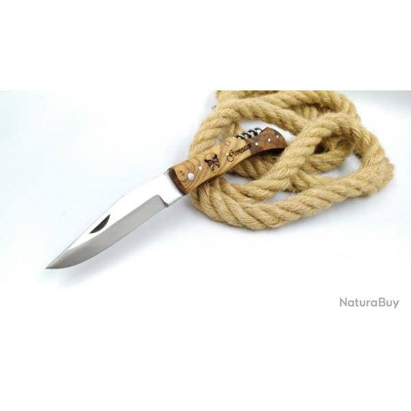 '' id�e cadeau'' G�meaux couteau manche olivier avec tire bouchon TOUS LES SIGNE SONT DISPONIBLES