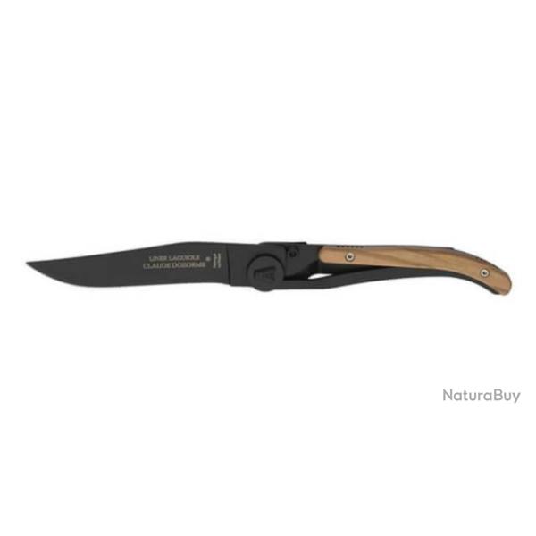 4913.ON-Couteau Laguiole pliant Claude Dozorme inox et noir