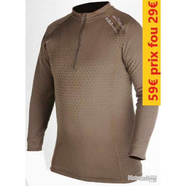 T-Shirt CI Sport Thermique Champagny Kaki L      CISPORT006L