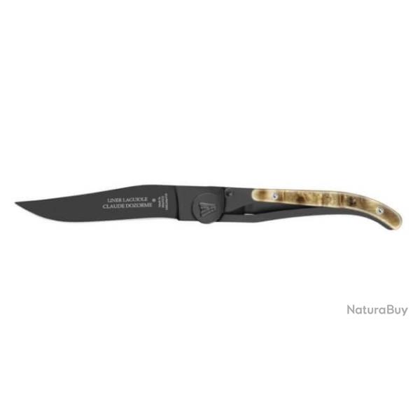 4913.BN-Couteau Laguiole pliant Claude Dozorme inox et noir