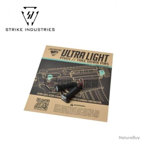 Goupilles STRIKE INDUSTRIES Ultra Light pour Ar15 - Noir