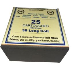 38 LC (Long Colt) : Reproduction boite cartouches (vide) MFA 8496536