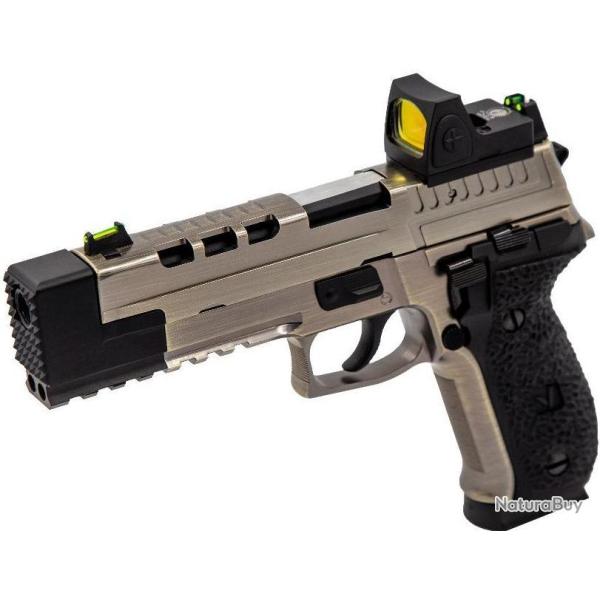 REPLIQUE VORSK GBB GAZ VP26X ALUMINIUM BROSSE 1,0J + POINT ROUGE BDS