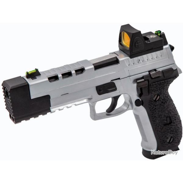 REPLIQUE VORSK GBB GAZ VP26X SILVER 1,0J + POINT ROUGE BDS