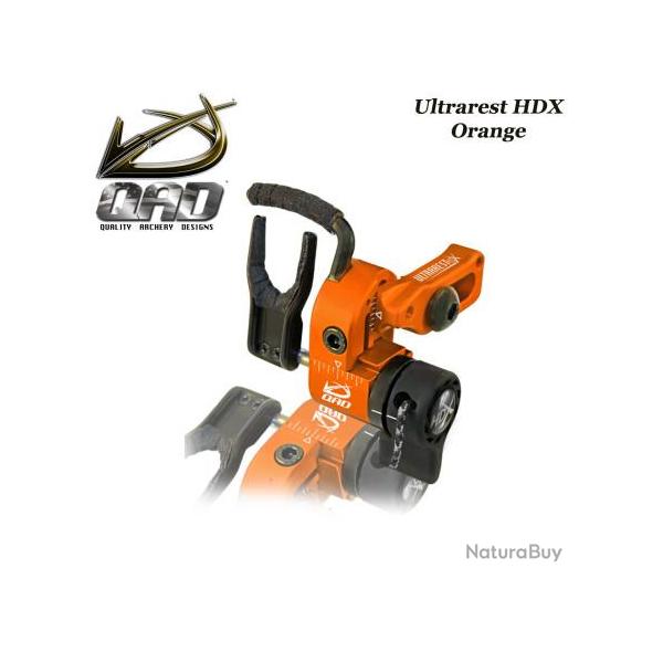 QAD Ultrarest HDX Repose-fl�ches � effacement pour la chasse et le tir 3D Droitier Orange
