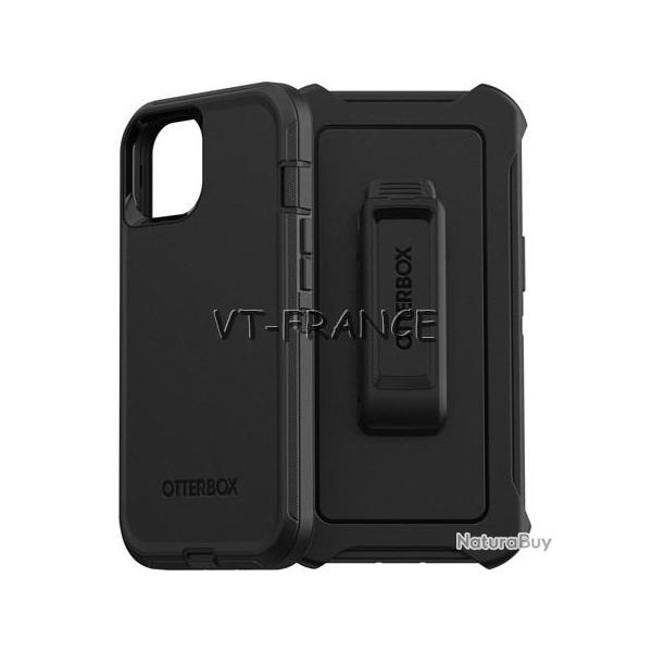 Coque Anti Choc Otterbox Defender pour iPhone, Couleur: Noir, Smartphone: iPhone 13 Mini