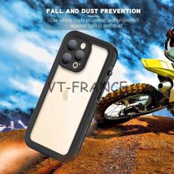RedPepper Coque Etanche  Anti Choc pour iPhone -Noir-iPhone 13 Pro 20260729082514