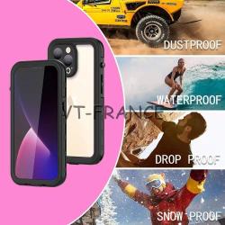 RedPepper Coque Etanche  Anti Choc pour iPhone -Noir-iPhone 13 Pro Max 20260729082514