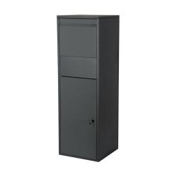 Boîte à colis boite lettres verrouillable sur pied courrier paquet 46 x 45 x 140 cm anthracite 16_0