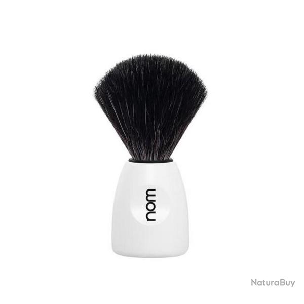 Blaireau "Lasse", Couleur blanc, Poils fibre synth�tique noire [Nom]