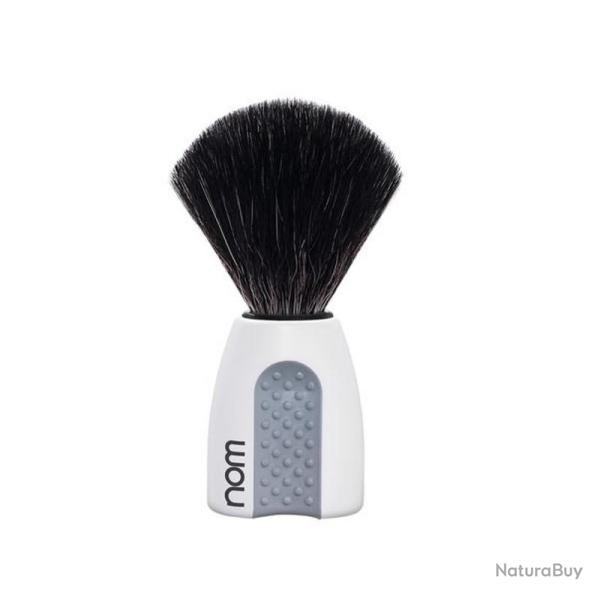 Blaireau "Erik", Couleur blanc, Poils fibre synth�tique noire [Nom]