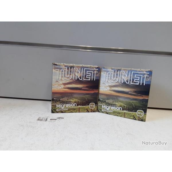 LOT DE 50 CARTOUCHES TUNET MIGRATION CAL12 32G BOURRE GRASSE  CH 67