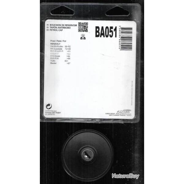 bouchon anti-vol carburant renault trafic, renault 18, r 20 , master , r 4, r 6