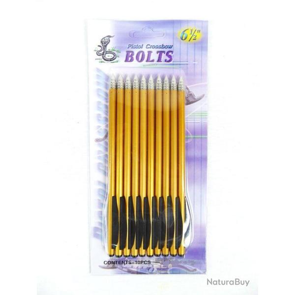 Flches en aluminium EK Archery pour pistolet arbalte - Pack de 10