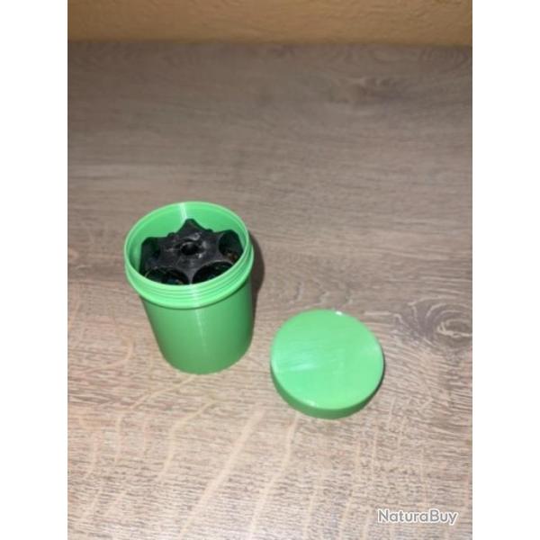 Boite verte clair pour barillet colt navy 36 poudre noire ( fermeture � vis )