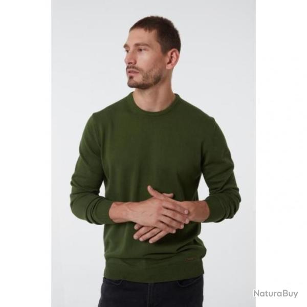 Pull vert 100% coton pour homme - Livraison gratuite et rapide