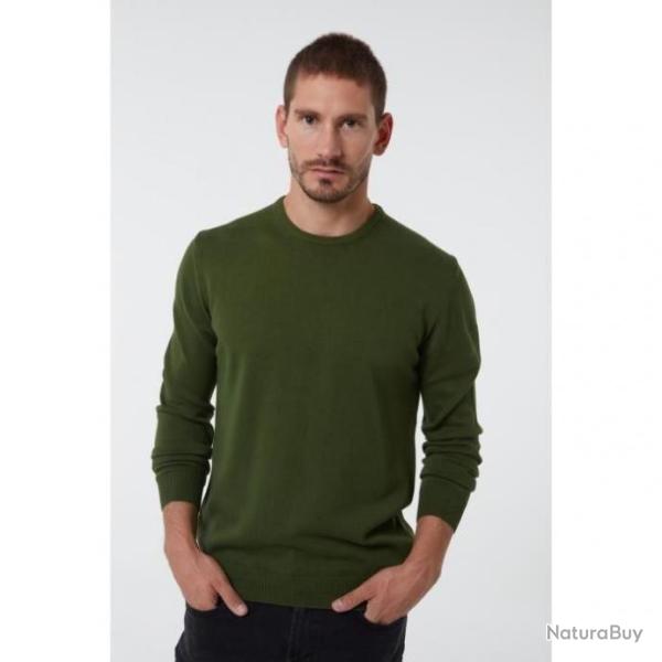 TOP ENCHERE - Pull vert en coton 100% pour homme - Livraison gratuite et rapide