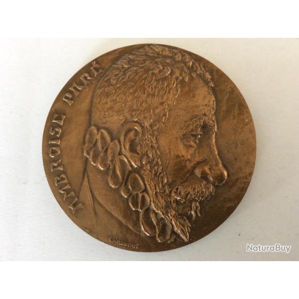 1 grande m�daille bronze - Ambroise PARE - centenaire du lyc�e de Laval - 1878