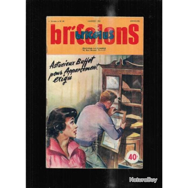 bricolons bricolus 65 janvier 1953 astucieux buffet pour appartement exigu, s�choir de plafond, div