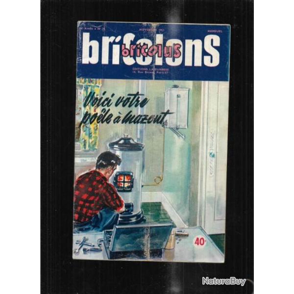 bricolons bricolus 75 novembre 1953 , construire un poele � mazout, outil flexible, meuble niche