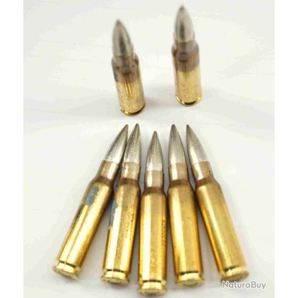 Vrac de 200 munition 308 win nato de surplus armee allemande FMJ 9.42g 139 grs en stock