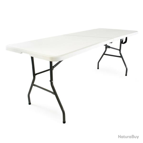 Table de camping pliante portable pliable lgre extrieur bbq 180 cm blanc 16_0000540