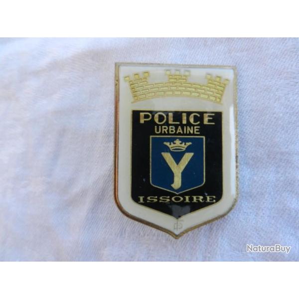 ancien insigne Police Nationale - Police Urbaine - Issoire
