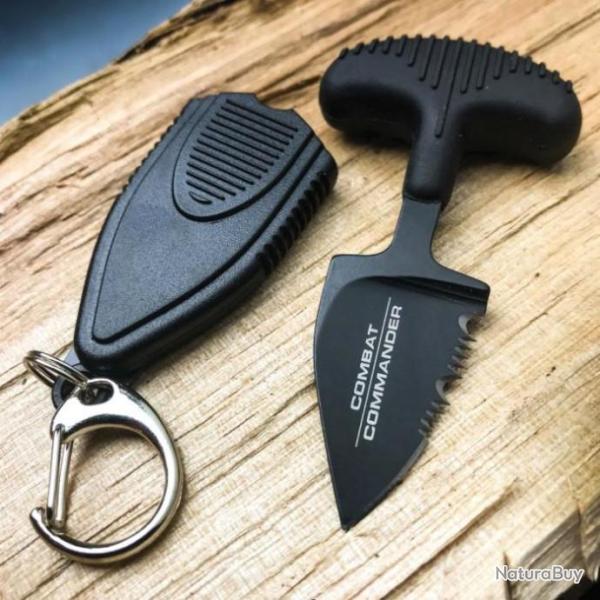 Couteau Push Dagger United Cutlery Combat Commander Lame Acier 420 Manche TPR Etui ABS UC3171B