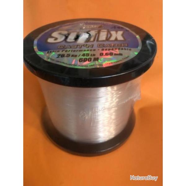 600 m nylon sufix 60/100 cast n catch p�che mer