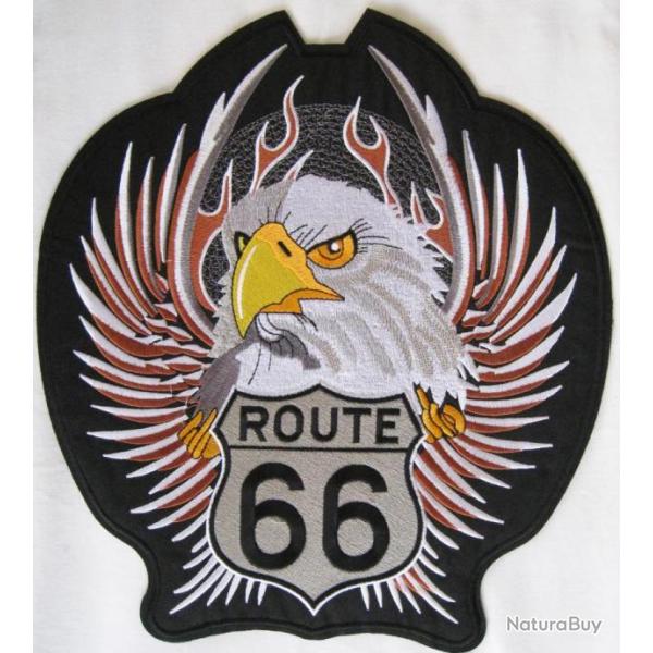 PATCH-ECUSSON/DOSSARD GRAND MODELE - ROUTE 66 - Ref.D40