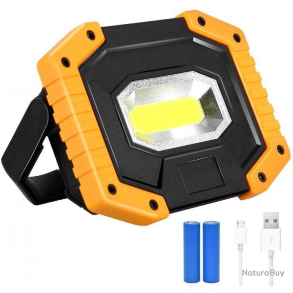 Projecteur LED 30W rechargeable avec fonction chargeur - 3 modes - Livraison gratuite et rapide