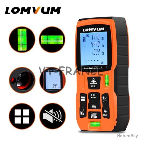 Telemetre Laser Pro Ecran LCD 40/120m, Modele: 50m