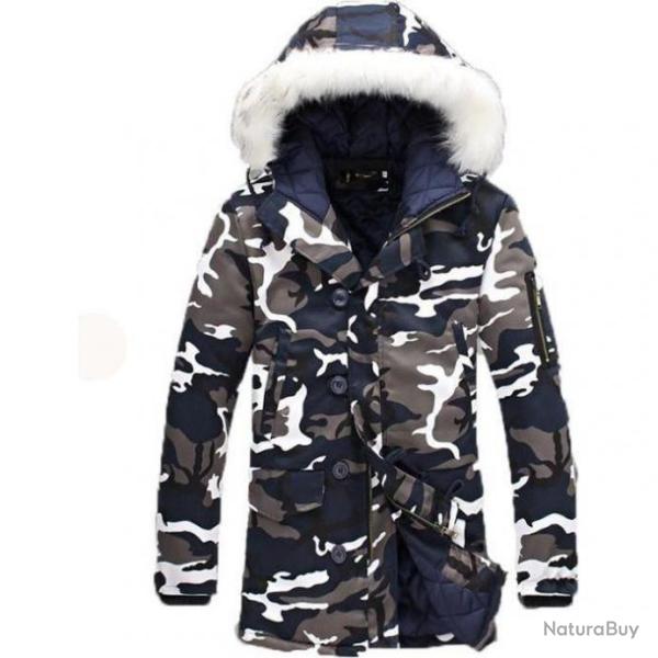 TOP ENCHERE - Parka camouflage pour homme - Blouson chaud - LIVRAISON GRATUITE ET RAPIDE