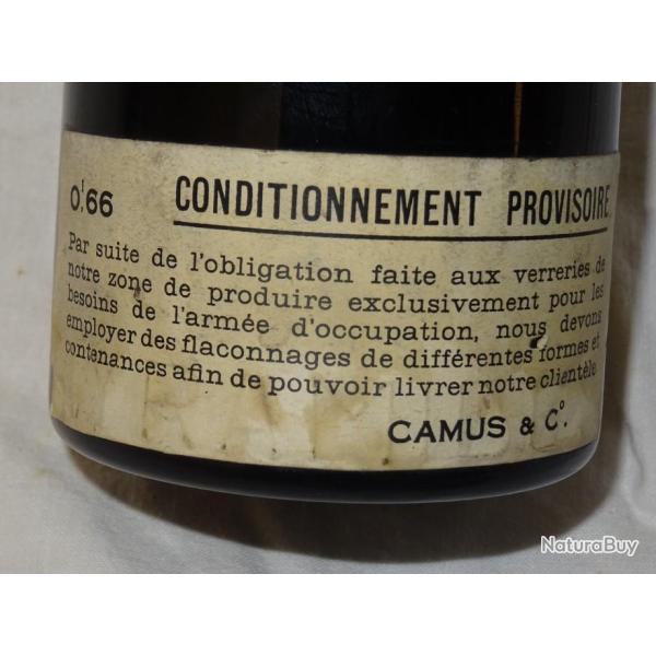 e42 ) lot ,rarissime bouteille historique cognac camus ( 100 ans d'age ) occupation allemande1940/44