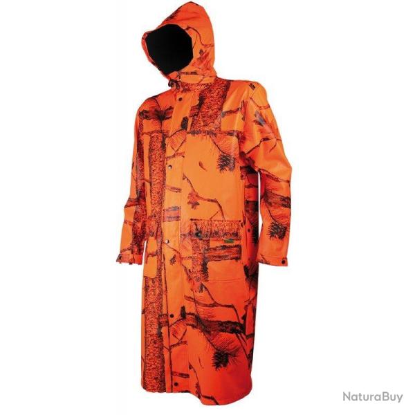 Manteau de pluie long imperm�able camo orange Treeland