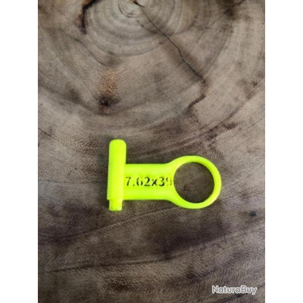 T�moin de s�curit�, t�moin de chambre vide pour arme type ak 47, akm, saiga, vepr, calibre 7.62x39