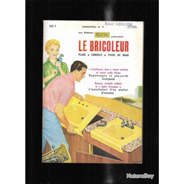 le bricoleur 21 par m�canique populaire 1959, mobilier, tour � m�taux, tenons et mortaises, piscine