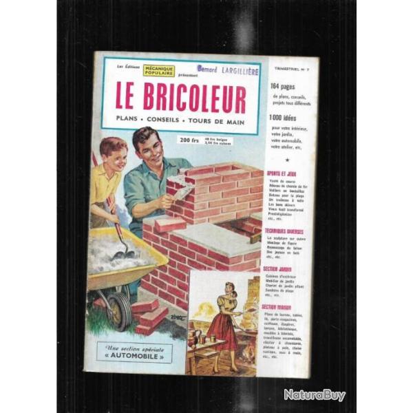 le bricoleur 7 par m�canique populaire 1955, voiliers en bouteille, sculpture sur cuivre, repoussage