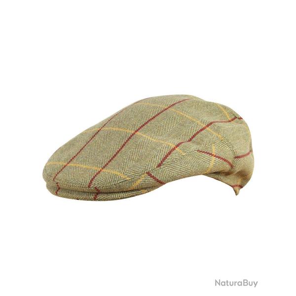 Casquette Jack Pyke plate Tweed vert clair