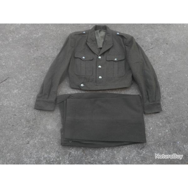 ancienne tenue mod�le 46 de chasseur laine, veste et pantalon
