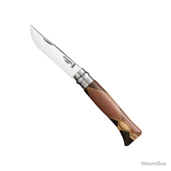 Opinel - Couteau Luxe Chaperon N8 Marqueterie Lame Inox Poli - 11399