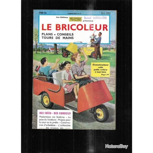 le bricoleur 18 par m�canique populaire 1958, mobilier, m�tier � tisser, linol�um et carrelage pos,