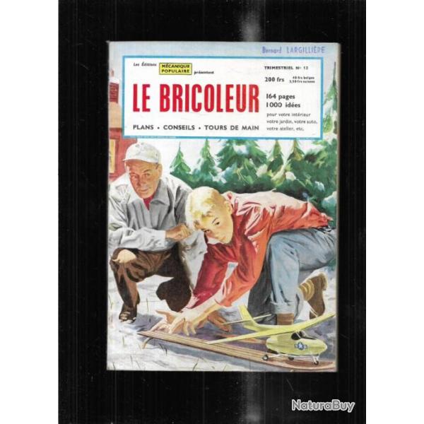 le bricoleur 12 par m�canique populaire 1956, mobilier, brique de verre, ameublement patio, jouets