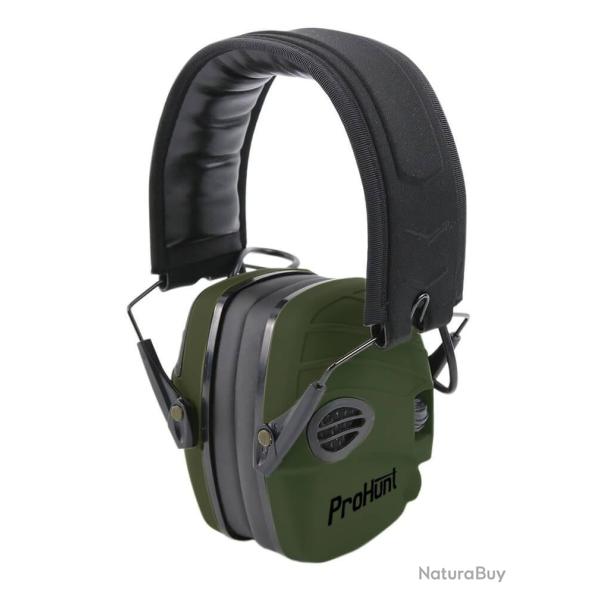 Casque antibruit �lectronique ProHunt - Kaki