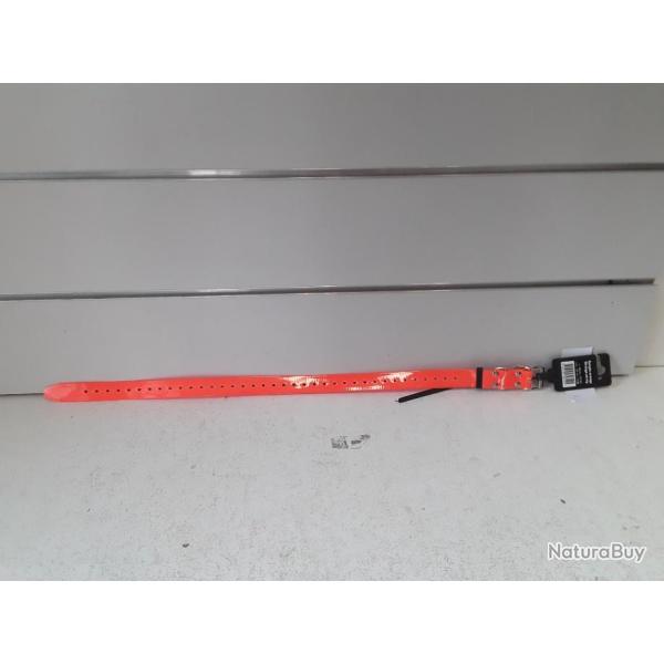 7031 COLLIER POUR CHIEN NUM AXES SANGLE POLYUR�THANE 65CM ORANGE FLUO NEUF