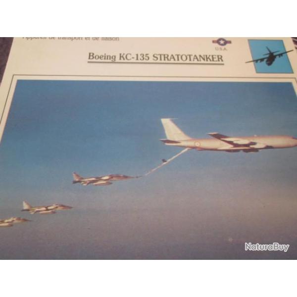 FICHE  AVIATION  TYPE TRANSPORT ET DE LIAISON  /  BOEING KC 135 STRATOTANKER  USA