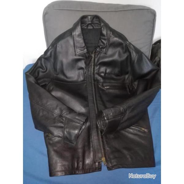 Blouson helston 's Trois quart cuir.. T. Xxl