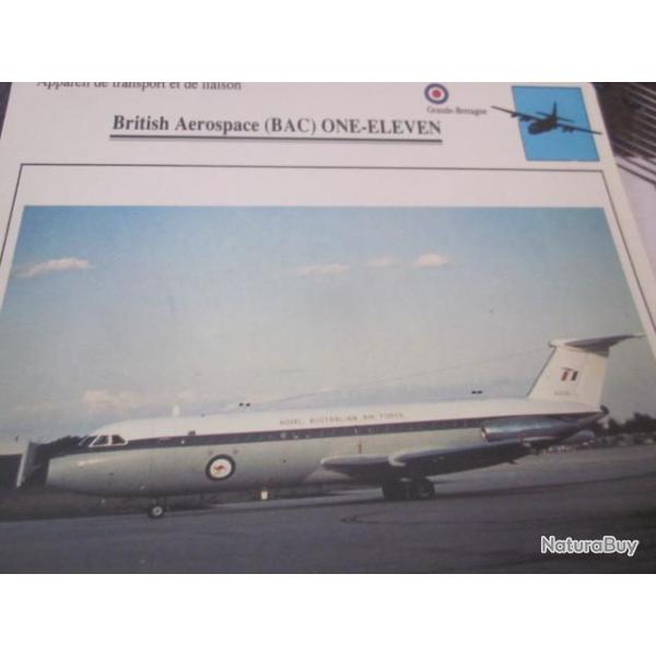FICHE  AVIATION  TYPE TRANSPORT ET DE LIAISON  /  BRITISH AEROSPACE BAC ONE ELEVEN  G BRETAGNE