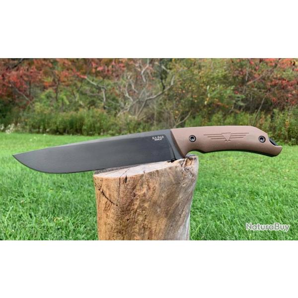 Couteau Kabar Camp Turok Lame Acier Carbone 1095 Manche Ultramid Etui Celcon Made USA KA7511